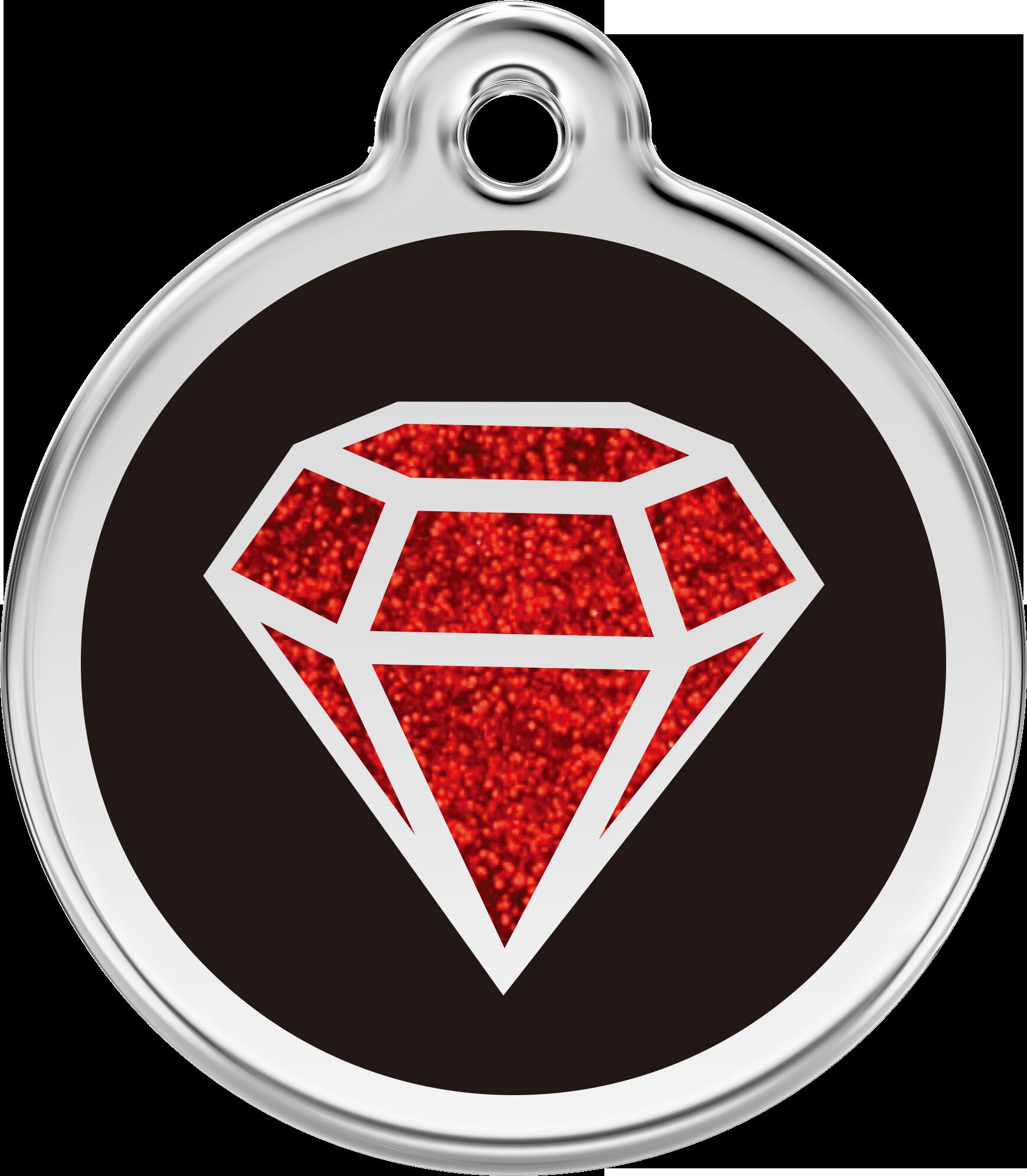 Placa identificativa Purpurina Rub&iacute; Negro para perros, , large Imagen numero 5