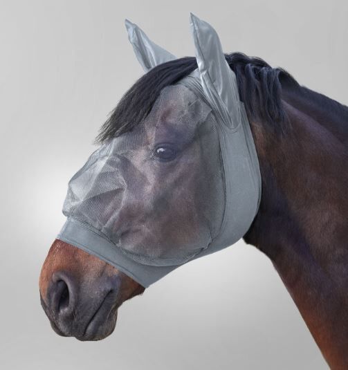 M&aacute;scara antimoscas para caballo Skinny | Talla COB | Color Gris | Equipamiento para el caballo | Producto de Guarnicioner&iacute;a | Tradici&oacute;n artesana | Talla cabezal COB | Los Nietos, , large Imagen numero 1