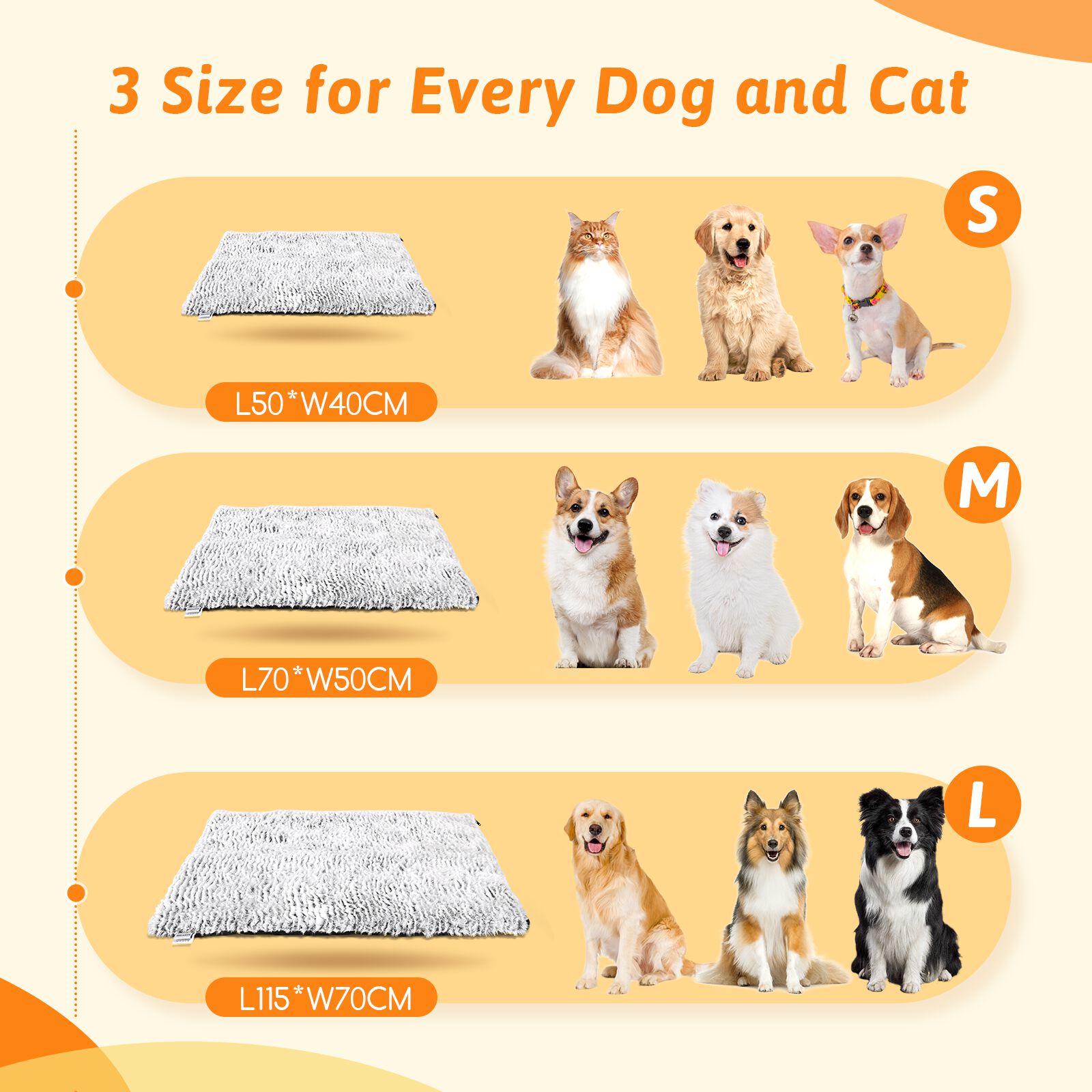 Nobleza Manta T&eacute;rmica para Gatos, Manta Autocalefactora para Perros y Gatos, Alfombra T&eacute;rmica Sin Electricidad y Bater&iacute;as, Lavable Antideslizante, Coj&iacute;n Suave de Calor, 50x40cm, , large Imagen numero 3