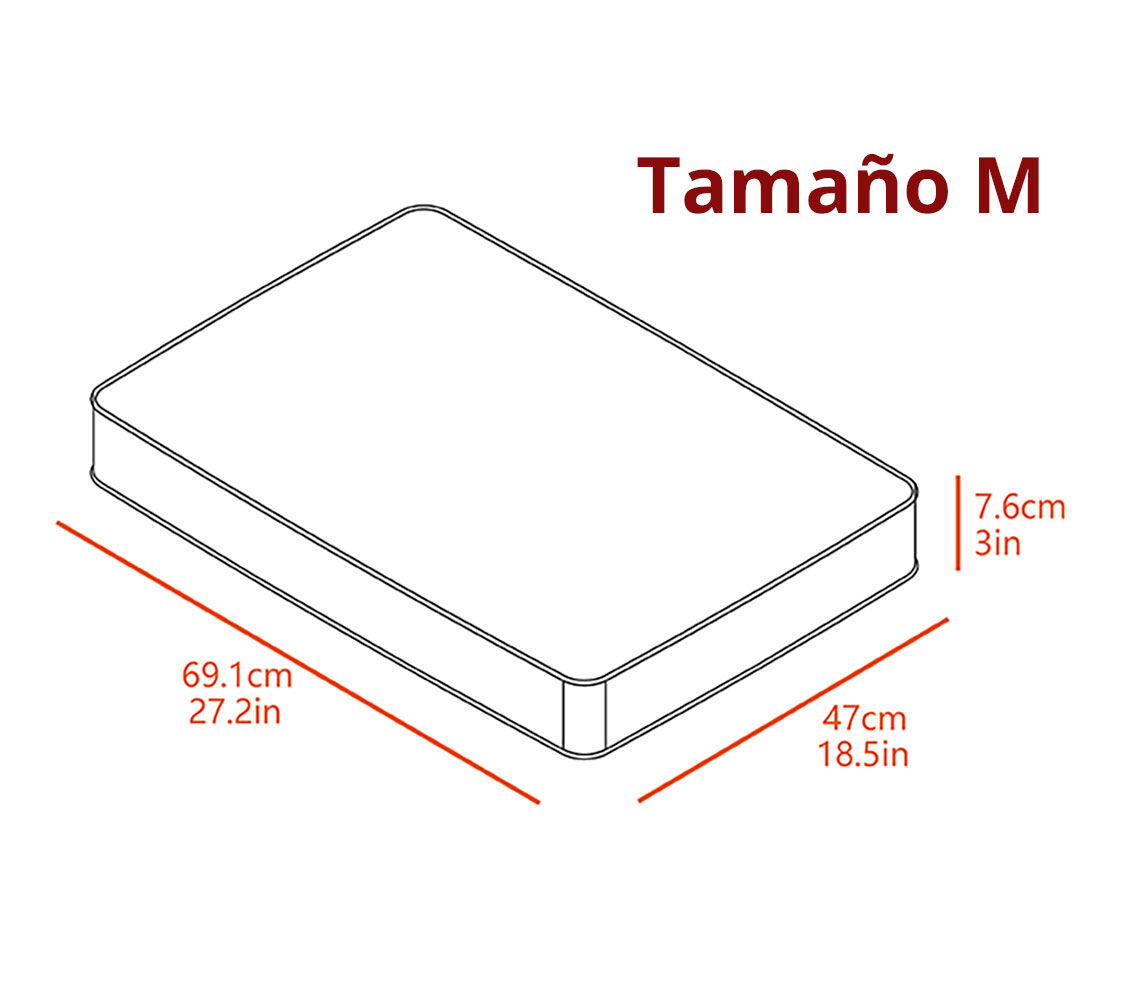 FINCA CASAREJO Cama para Perros y Gatos- F&aacute;cil de Lavar - Colchoneta Super Confortable 7,7cm de Grosor- 3 tama&ntilde;os Diferentes en funci&oacute;n del tama&ntilde;o del Perro (Medium (69x47cm)), , large Imagen numero 2