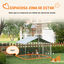 PawHut Perrera Jaula de Exterior para Perros Medianos Parque para Perros con Cerradura Marco de Acero Toldo Impermeable y Anti-UV 200x200x237 cm Plata, , large indicador imagen numero 9