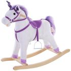 Caballito balancín Bebé peluche color Blanco y Morado, , large image number null