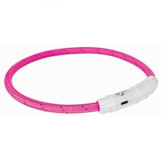 Trixie Collar con Luz Led L-XL Rosa para perros