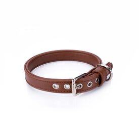 Collar de cuero vegano Pamppy Cher color Marrón