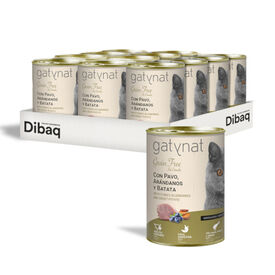 Dibaq Gatynat Lata Grain Free Pavo, Ar&aacute;ndanos y Batata para gatos