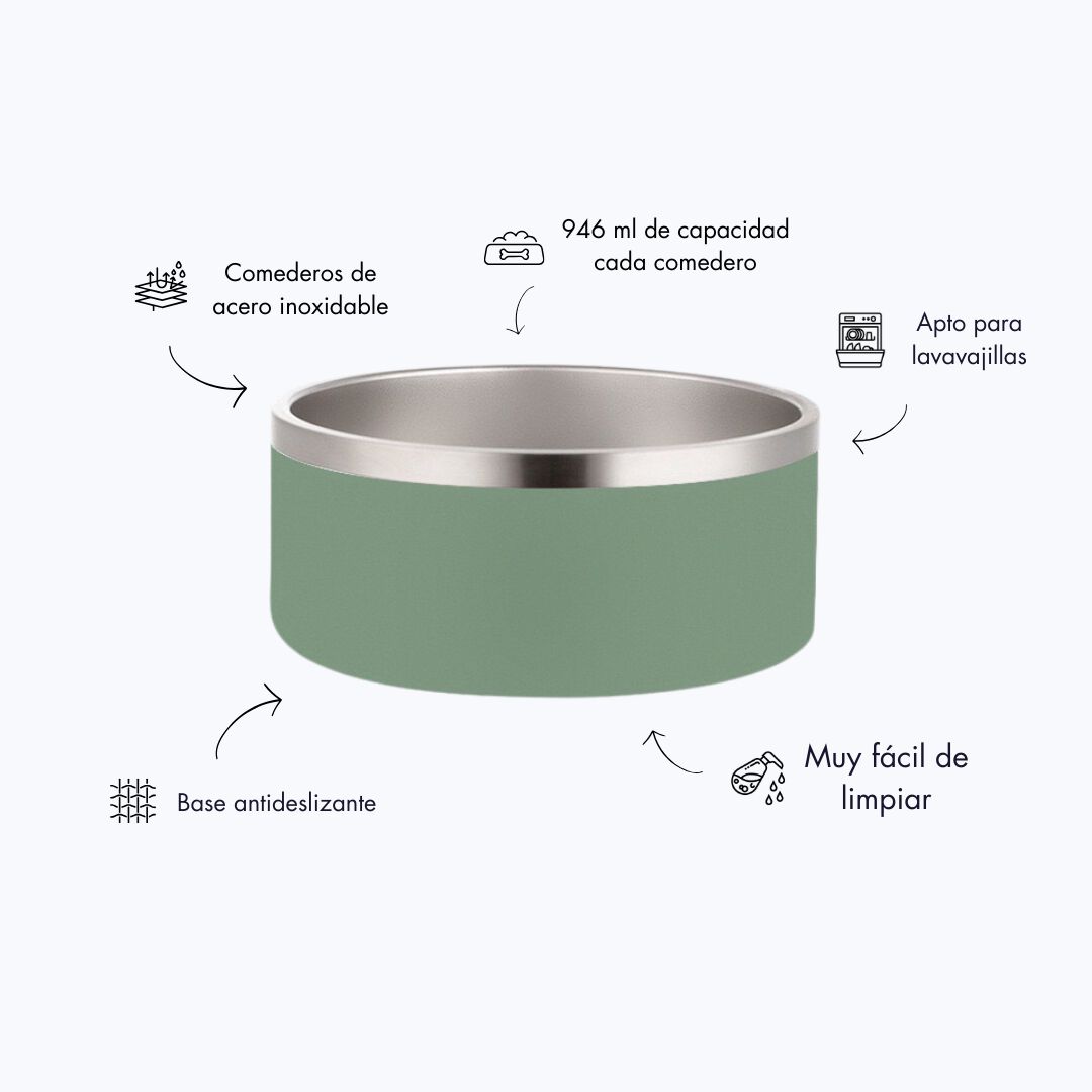 La Casa de Turrón Comedero Doble para perros y gatos thumbnail