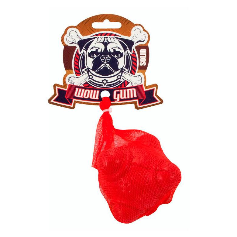 Wow Gum Pelota con Relieve Roja para perros, , large image number null
