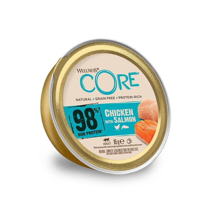 85 g Wellness Core Duo Protein Salmón y Pollo tarrina para gatos