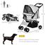 PawHut Cochecito Plegable Gris para mascotas, , large indicador imagen numero 2