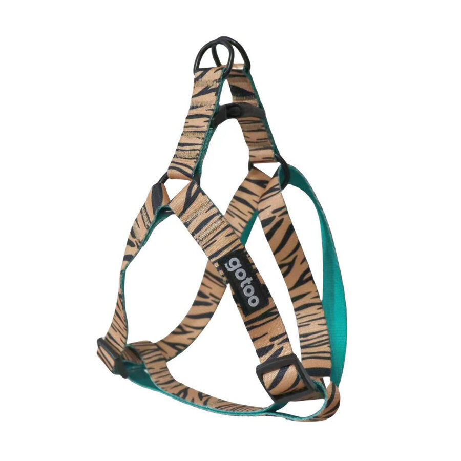 Gotoo Arnés estampado tigre marrón para perros thumbnail