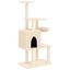 vidaXL Rascador para gatos con postes de sisal crema 131 cm, , large indicador imagen numero 1