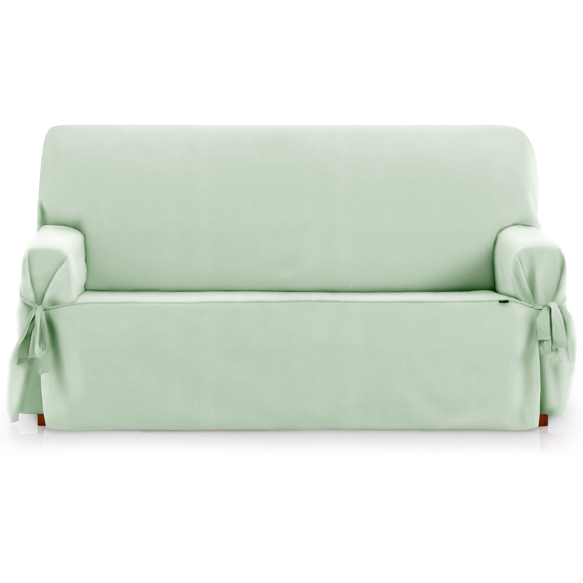 Protector Funda Sofa 2 Plazas con lazos. Color Verde. 2 plazas (120 - 180 cm), , large Imagen numero 1