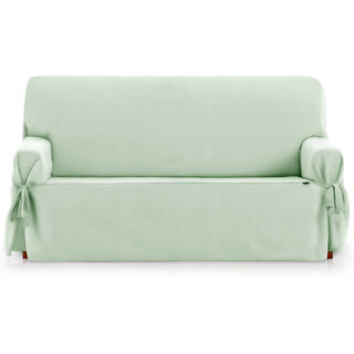 Vipalia Protector Funda Sofa 3 Plazas con lazos. Color Verde. 3 plazas (180 - 230 cm)