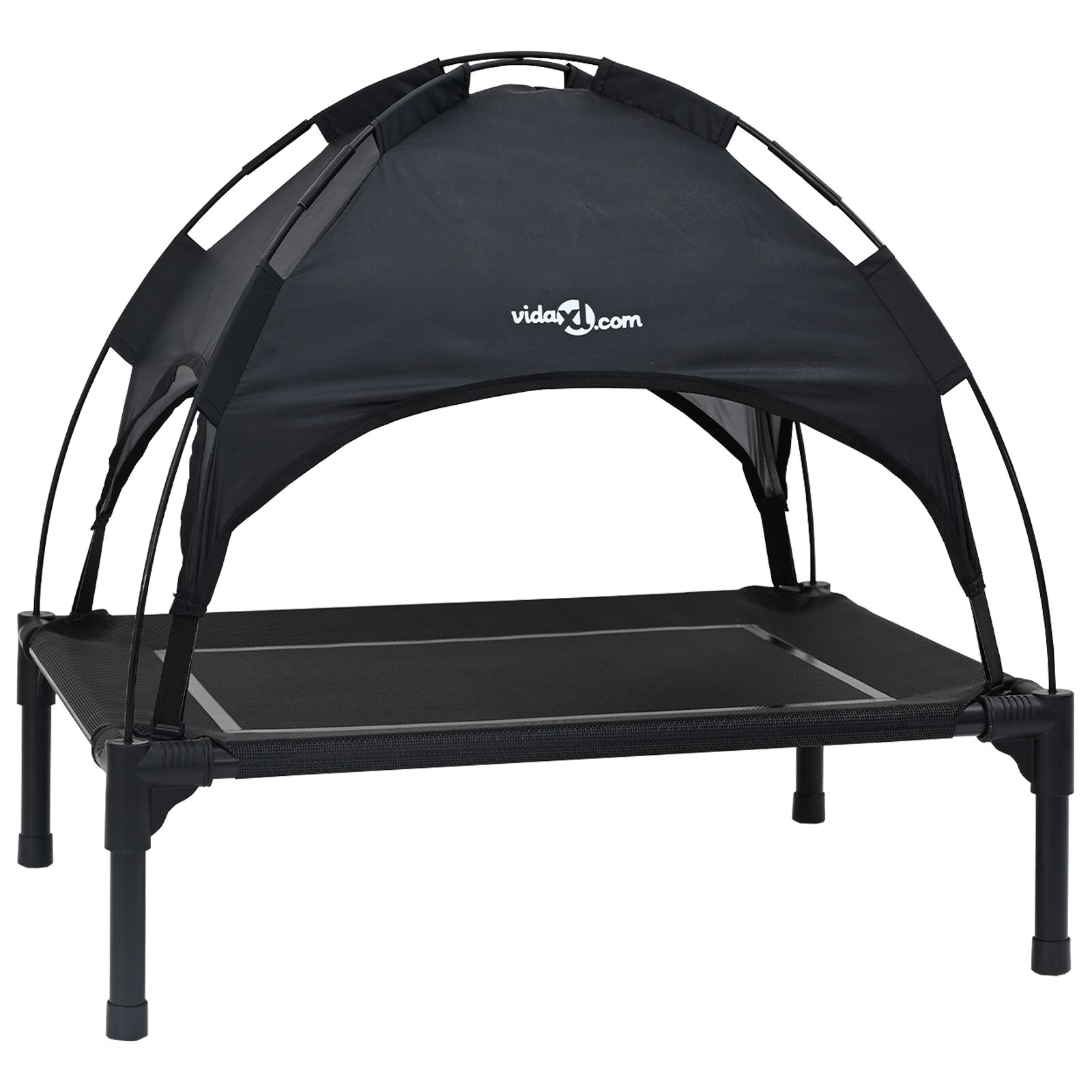 vidaXL Cama para Perros con Dosel Sof&aacute; Silla Tela Oxford y Acero Negro, , large Imagen numero 5