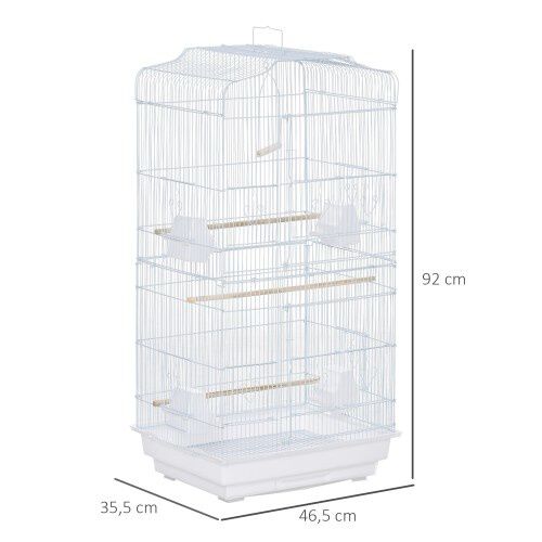 Jaula para pájaros de metal color Blanco thumbnail