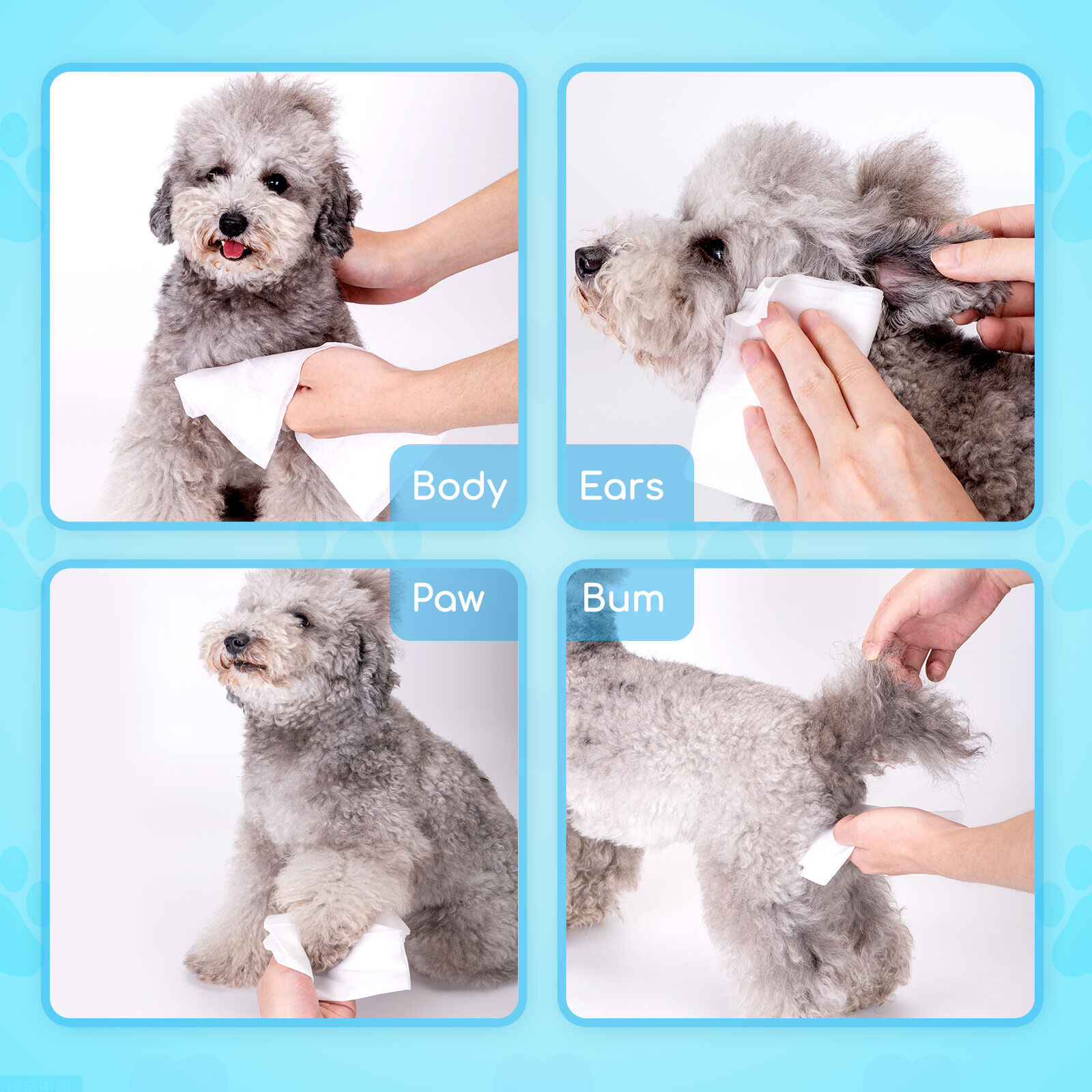 40 Unidades Toallitas Perros Higiene, Inodorina Toallitas Desinfectantes Mascotas, Toallitas Clorhexidina Perros y Gatos, , large Imagen numero 5
