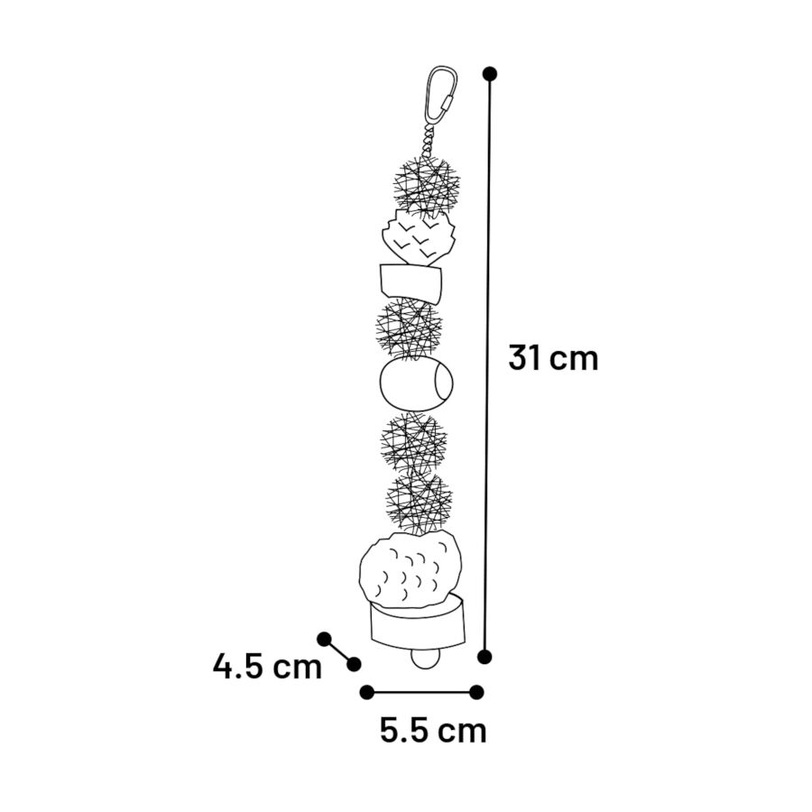 Flamingo Biru de madera de juguete para periquitos, , large Imagen numero 3