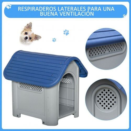 Caseta para perros pequeños y mini color Azul y Gris thumbnail