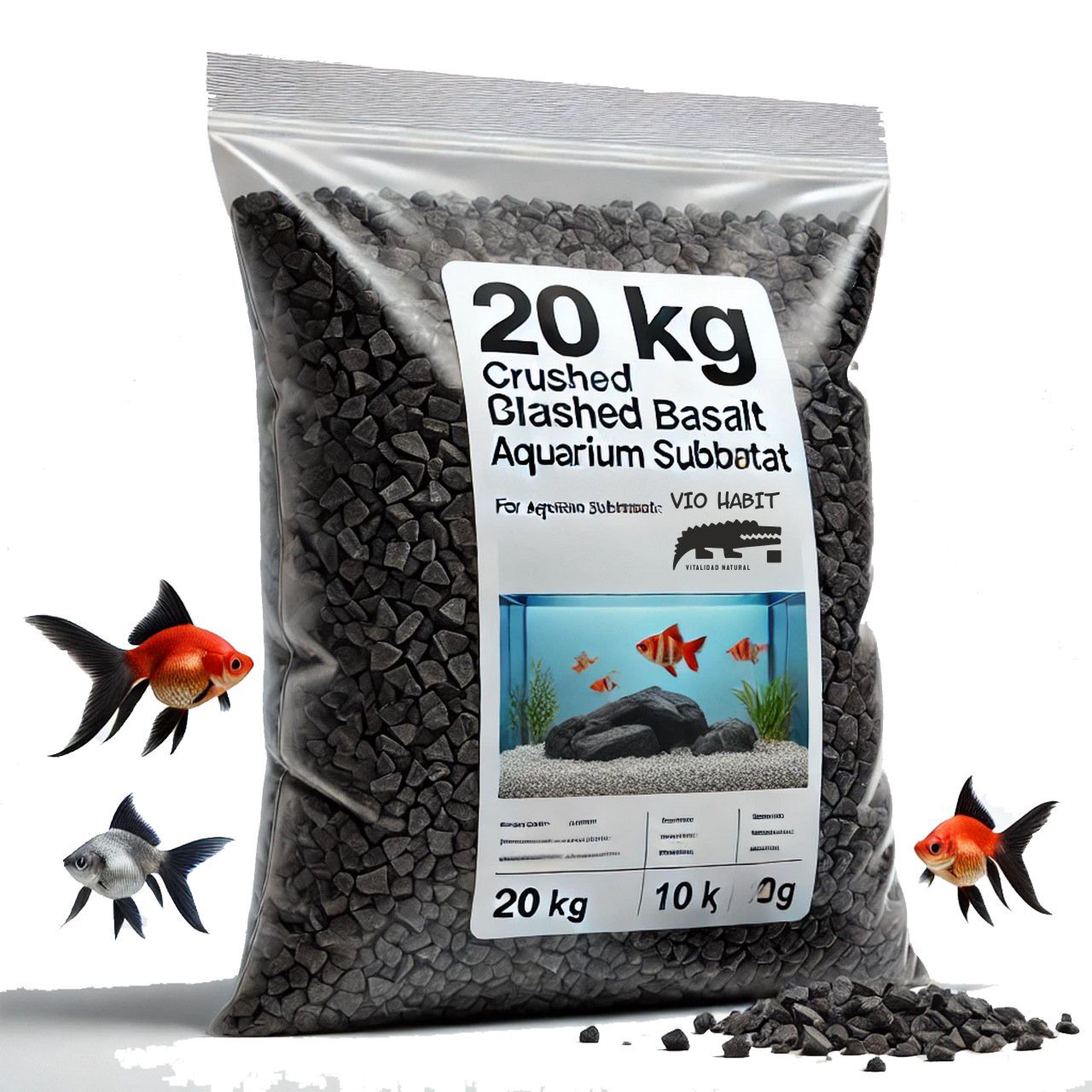 Vio Habit Grava mediano Negra para Acuarios thumbnail