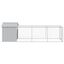 vidaXL Gallinero con corral acero galvanizado gris claro 117x609x123cm, , large indicador imagen numero 15