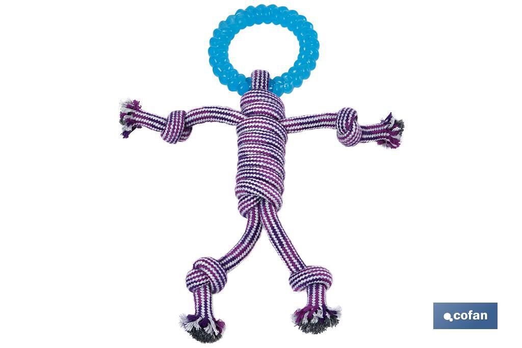 Juguete Mordedor para perros | Mordedor en color azul | Algod&oacute;n y poli&eacute;ster, , large Imagen numero 1