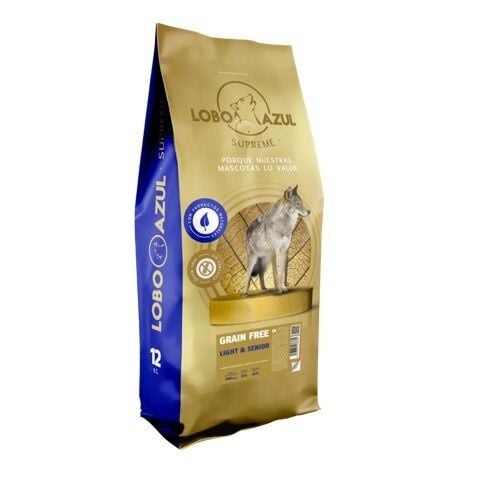 Lobo azul pienso grain free light sabor pollo para perros