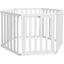 PawHut Parque para Perros de 6 Paneles 60x70 cm Valla para Mascotas Plegable de Pino con Puerta Pies de Goma Antideslizantes y Forma Personalizable para Pasillos Escaleras Blanco, , large indicador imagen numero 1
