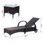 Tumbonas Chaise Longue y mesa para jardín Outsunny color Ratán, , large indicador imagen numero 4
