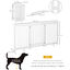 PawHut Barrera para Perros de Madera Valla para Mascotas Plegable de 3 Paneles con 1 Puerta y Patas de Apoyo para Pasillo Escalera 155x35,5x76 cm Blanco, , large indicador imagen numero 3