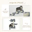 PawHut Estanterías para Gatos Gris, , large indicador imagen numero 5