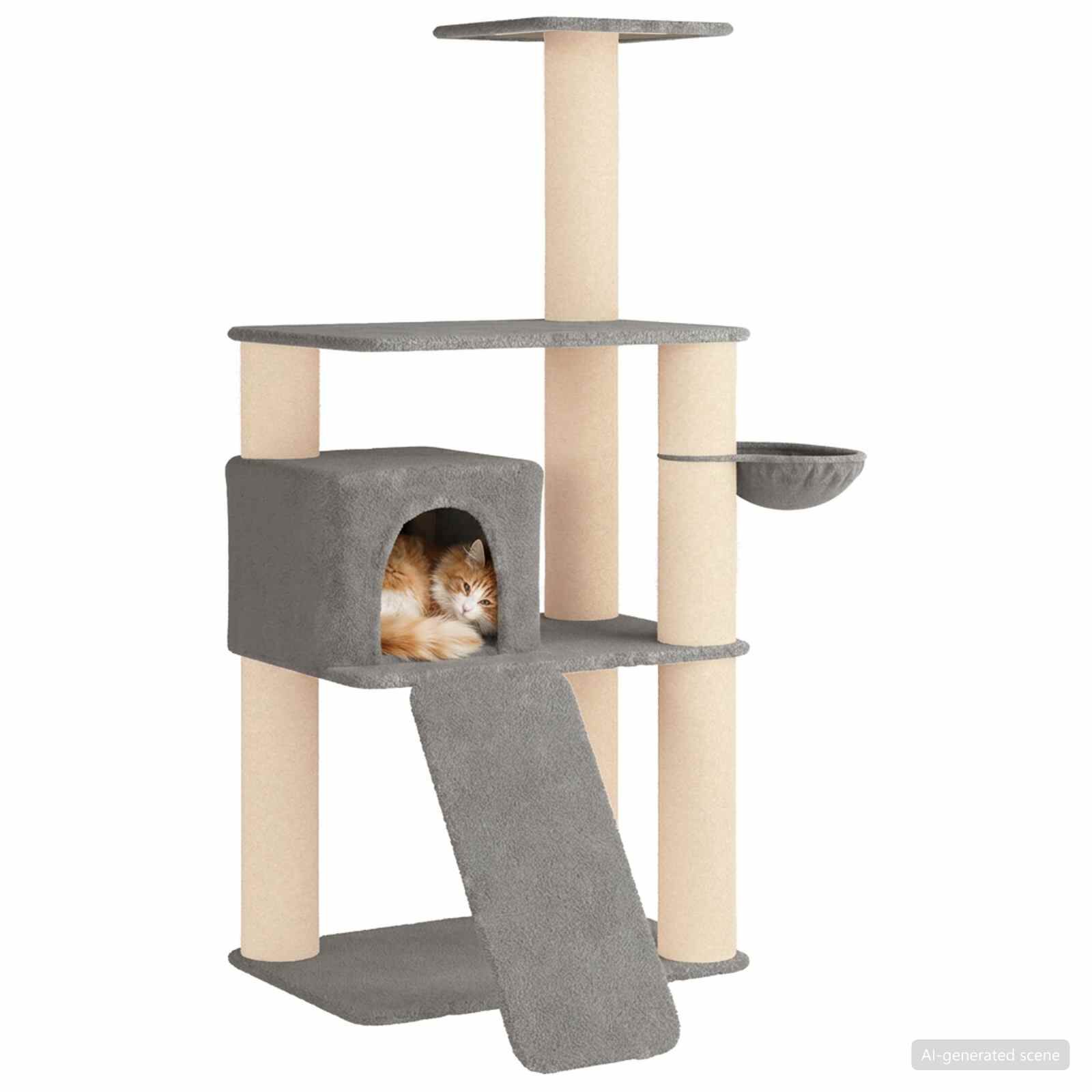vidaXL &Aacute;rbol para gatos con postes de sisal Muebles Gatos &Aacute;rbol Interior, , large Imagen numero 3