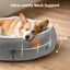Nobleza Cama para Perros Pequeños, Cama Lavable para Mascotas, Sofá Redonda de Perros y Gatos Antideslizantes y Antiestres, Felpa Suave y Mullida, Bordes Elevados, Gris, Ø60 x 18 cm, , large indicador imagen numero 4