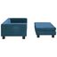 vidaXL Cama para perros con extensión terciopelo azul 100x50x30 cm, , large indicador imagen numero 3