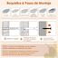 COSTWAY Juego de Muebles de Pared para Gatos de 6 Piezas, Estantes con Hamaca, Cuenco, Árbol de 3 Escalones y Postes Rascadores, Parque para Gatitos de Interior, Natural, , large indicador imagen numero 5