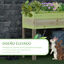 Outsunny Huerto Urbano Elevado de Madera 90x40x81 cm Mesa de Cultivo de Jardín con Estante Inferior y 2 Orificios de Drenaje para Cultivos Plantas Flores Natural, , large indicador imagen numero 4
