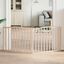 vidaXL Puerta para perros plegable 2 paneles madera de álamo 160 cm, , large indicador imagen numero 2