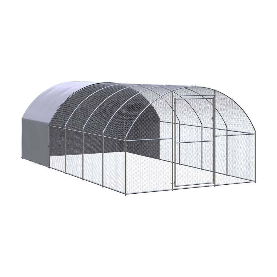VidaXL Gallinero Exterior plateado, , large Imagen numero 1