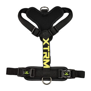 X-TRM Cronos Neon Flash Arnés Negro para perros