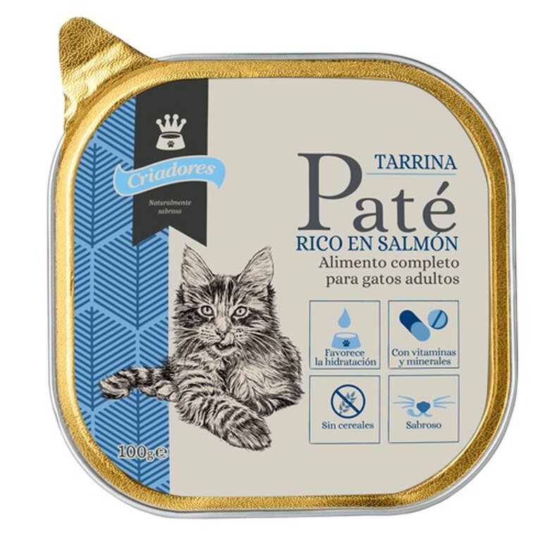 Criadores Adulto Salmón en paté tarrina para gatos , , large image number null