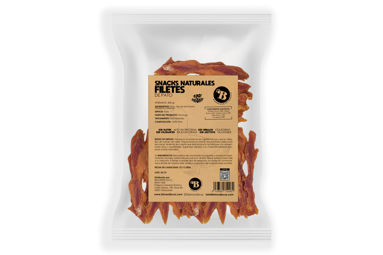 BIMORDISCOS Filetes de Pato para Perros y Gatos, , large Imagen numero 2