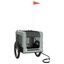 vidaXL Remolque de bicicleta para perros hierro tela Oxford gris negro, , large indicador imagen numero 5
