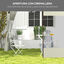 Outsunny Paredes Laterales para Carpa de 2 Paneles 295x195 cm Paredes Laterales de Repuesto de Tela Oxford con 2 Ventanas para Carpas de 6x3 m 3x3 m Crema, , large indicador imagen numero 5