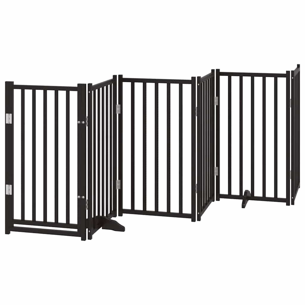 vidaXL Puerta para Perros Plegable Paneles Puerta de Seguridad Madera de &Aacute;lamo, , large Imagen numero 10