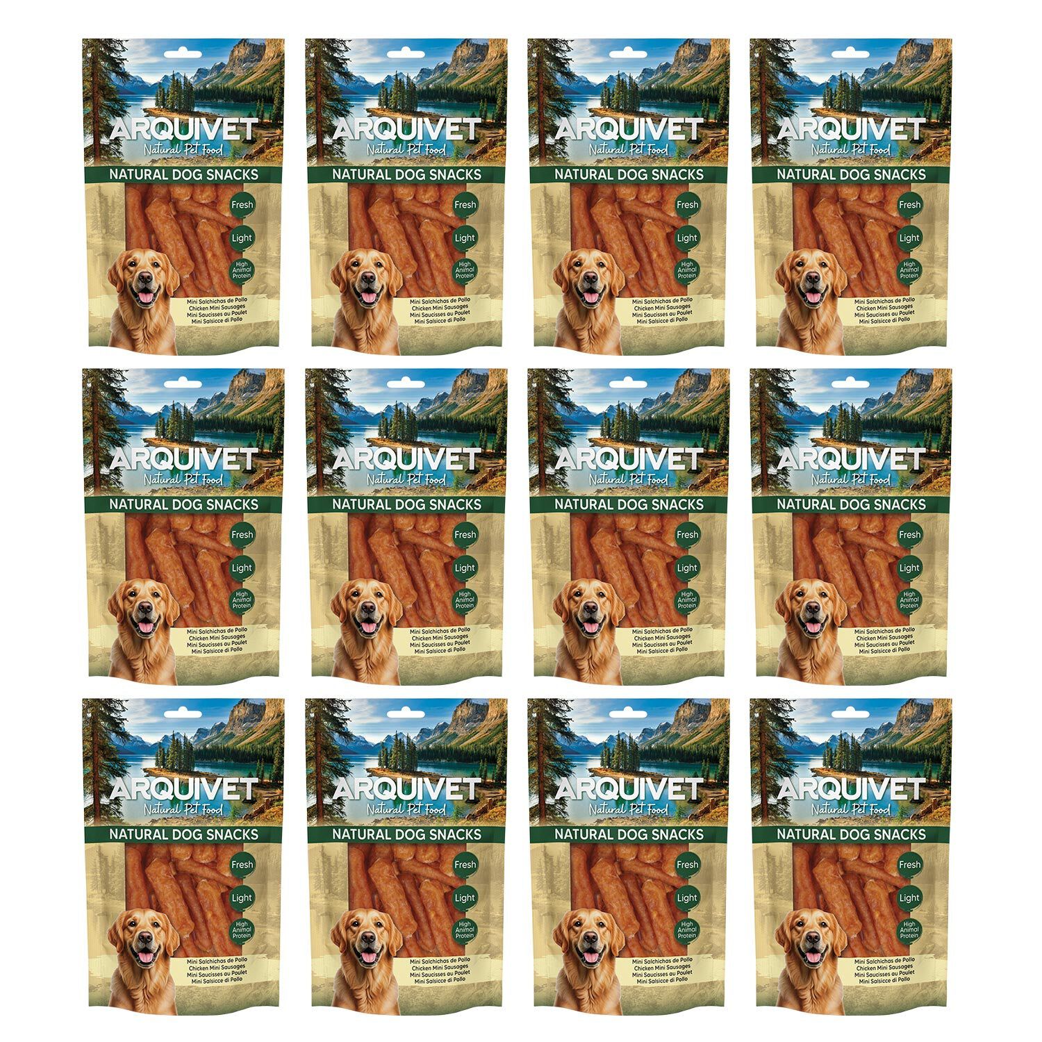 Snacks para perro (Pack de 12) - Mini salchichas de pollo 100gr, Natural Dog Snacks - Arquivet, , large Imagen numero 3