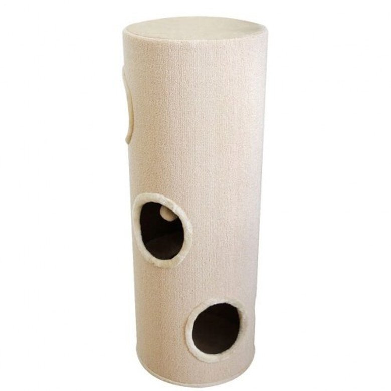 Casita con rascador para gatos color Beige, , large image number null