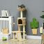PawHut Árbol Rascador para Gatos de 116 cm Torre para Gatos Interior con Postes para Rascar Cama Cueva de Espadañas Rampa y Bolas 45x40x116 cm Beige, , large indicador imagen numero 2