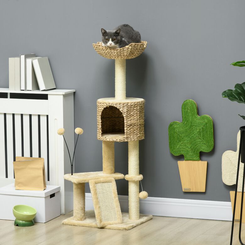 PawHut Torre Rascador con poste para gatos thumbnail