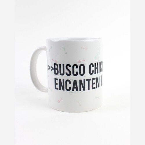 Taza Busco chico al que le encanten los gatos color Blanco thumbnail