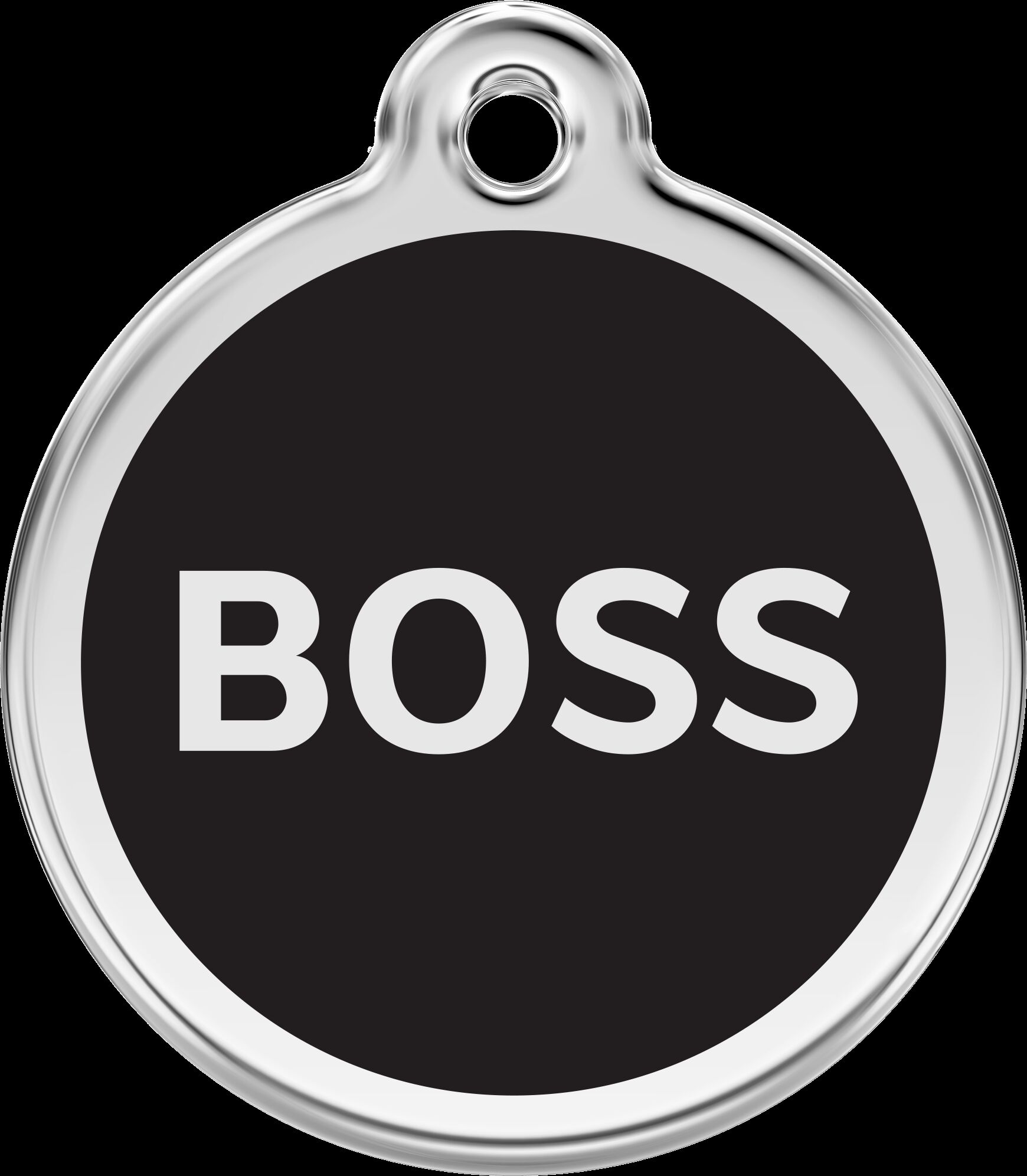 Placa identificativa Acero Inoxidable Boss Negro para perros, , large Imagen numero 1
