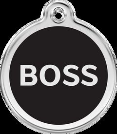 Placa identificativa Acero Inoxidable Boss Negro para perros